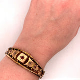 Victorian 9k Rose Gold Diamond Bangle Bracelet (#J5534)