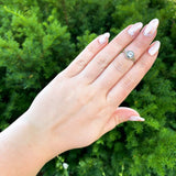 18k White Gold Filigree Deco 1.15 Carat Genuine Natural Aquamarine Ring (#J6774)