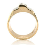 10k Gold Men's Ring w/ Ruler and Genuine Natural Diamond Accents Size 9.5 #J6637