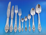 Fuchsia by Georg Jensen Klokke Sterling Flatware Service Set Rare 108 pieces