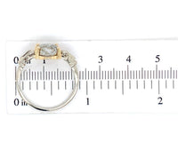 14k White Gold 2.56 Carat Genuine Natural Gold Vein Quartz Ring Size 9.25 #J6939