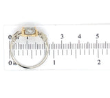 14k White Gold 2.56 Carat Genuine Natural Gold Vein Quartz Ring Size 9.25 #J6939