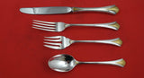 Regency Shell Gold by Lunt Sterling Silver Regular Size Place Setting(s) 4-pc
