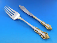 Medici Golden Accent by Gorham Sterling Silver Flatware Set 12 Service 66 Pieces