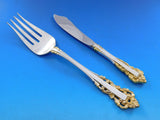 Medici Golden Accent by Gorham Sterling Silver Flatware Set 12 Service 66 Pieces