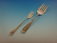 Rose by Stieff Sterling Silver Flatware Set For 8 Service 47 Pieces Repousse