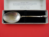 Vivian Burns Imports Silver Plate Serving Spoon in box reproduction Pakistan 6"