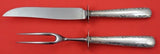Camellia by Gorham Sterling Steak Carving Set 2pc HH WS knife 10" fork 8 7/8"