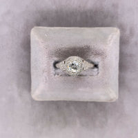 14k White Gold Filigree 3/4 Carat Genuine Natural Diamond Ring (#J5421)