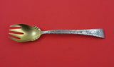 Lap Over Edge Acid Etched by Tiffany Sterling Ice Cream Fork Forget me not 5 3/4