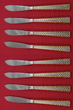 Golden Tradewinds by International Sterling Butter Spreader HH Set 8 pcs 6 1/2"
