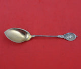 Medallion by Wendt Sterling Silver Melon Spoon GW Twist Handle 5 1/2" Unusual