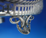 Thomas William Dobson English Sterling Silver Inkwell Boat Style w/Crystal #5743