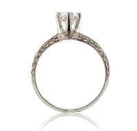 14k Antique .78ct Genuine Natural Diamond Engagement Ring w/ GIA Report (#J6743)