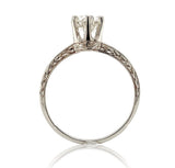 14k Antique .78ct Genuine Natural Diamond Engagement Ring w/ GIA Report (#J6743)