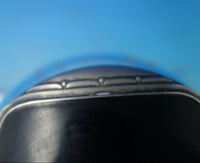 Sterling Silver Cut Crystal Enamel Dresser Jar Deco Style 4 1/4" x 3" (#6050)