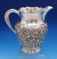 Repousse by Kirk Sterling Silver Water Pitcher #210AF 8 1/8" 24.1 ozt. (#7940)