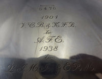Dresden by Whiting Sterling Silver Fruit Bowl Applied Floral/Scroll Motif #0352