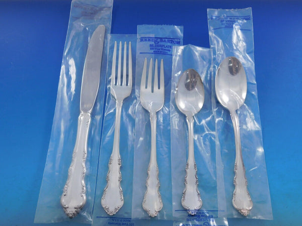 Dresden Rose by Reed & Barton Silverplate Flatware Set Service 60 Pieces