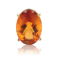 14k Yellow Gold 11.45cttw Vibrant Orange Genuine Natural Citrine Earrings #J6725