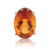 14k Yellow Gold 11.45cttw Vibrant Orange Genuine Natural Citrine Earrings #J6725
