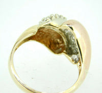 14k Yellow and Rose Gold Genuine Natural Diamond Ring (#J4486)