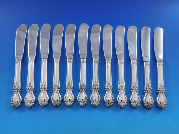 Brocade by International Sterling Silver Butter Spreader HH Paddle Set 12 pcs 6"