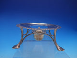 1902 Scottish Silver Oval Warming Stand with Burner and Chased Border (#4214)
