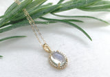14k Yellow Gold 1.84 Carat Blue Flash Genuine Moonstone Diamond Pendant (#J7334)