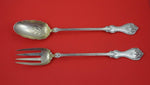 Duke of York by Whiting Sterling Silver Salad Serving Set long 12 3/4"