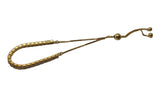 Anna Zuckerman Luxury Diamond-Coated CZ Bolo Bracelet Yellow Gold 925 Silver New
