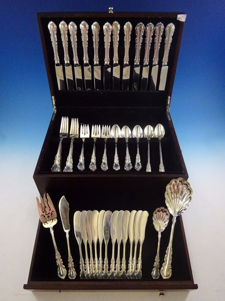 Georgian Rose by Reed & Barton Sterling Silver Dinner 12 Flatware Set 76 Pieces