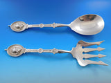 Medallion by Wendt Sterling Silver Salad Serving Set 2-piece w/ 4-tine Fork 10"