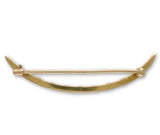 10k Yellow Gold Montana Sapphire and Pearl Crescent Pin Jewelry (#J7045)