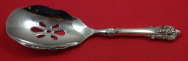 Grande Baroque by Wallace Sterling Casserole Spoon pierced scalloped edge 9 1/4"