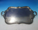 Russian 84 Silver by Unknown Silver Tea Tray Applied Mono Leaf Handles (#6027)