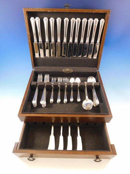 Georgian Colonial Wallace Sterling Silver Flatware Set 12 Service 72 Pc Dinner