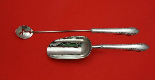 Chased Romantique by Alvin Sterling Silver Bar Set 2pc HHWS Custom Made