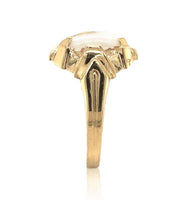 10k Gold 1.57 Carat Genuine Natural Gold Vein Quartz Ring Size 4.75 (#J7018)