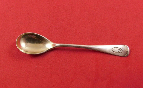 Christina by Gorham Sterling Silver Salt Spoon Gold Washed 3" Vintage