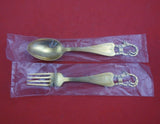 Christmas by A. Michelsen Sterling Silver Fork and Spoon Set 2pc 1948 Ram