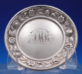 Whiting Sterling Silver Butter Pat with Repousse Border #7 2 1/2" (#8998)