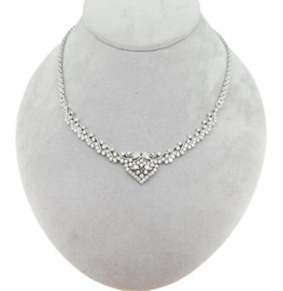18k White Gold 4.5ct Genuine Natural Diamond Necklace (#J2981)