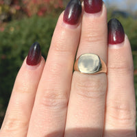 10k Yellow Gold Blank Rounded Square Signet Ring Men's Jewelry Size 6 (#J6415)