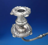 Silver on Copper Candelabra Pair Three-Light 20 inch #6449