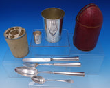 Austrian .812 Silver Traveling Set 6pc in Fitted Leatherette Case (#7566)