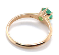 10k Yellow Gold Antique .72ct Genuine Natural Emerald Ring Size 6.25 (#J6382)