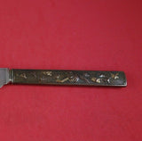 Kozuka by Unknown Bronze Handle Regular Knife with SP Blunt Blade and Birds 9"