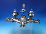 Coin Silver Double Inkwell with Bust of Women & Acanthus Leaves c. 1840 (#6177)