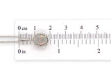 Platinum Australian Genuine Natural Opal and Diamond Pendant with Chain (#J7523)